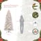 7.5ft Pre-Lit White Slim Fraser Fir Flocked Artificial Christmas Tree, Multicolor Lights